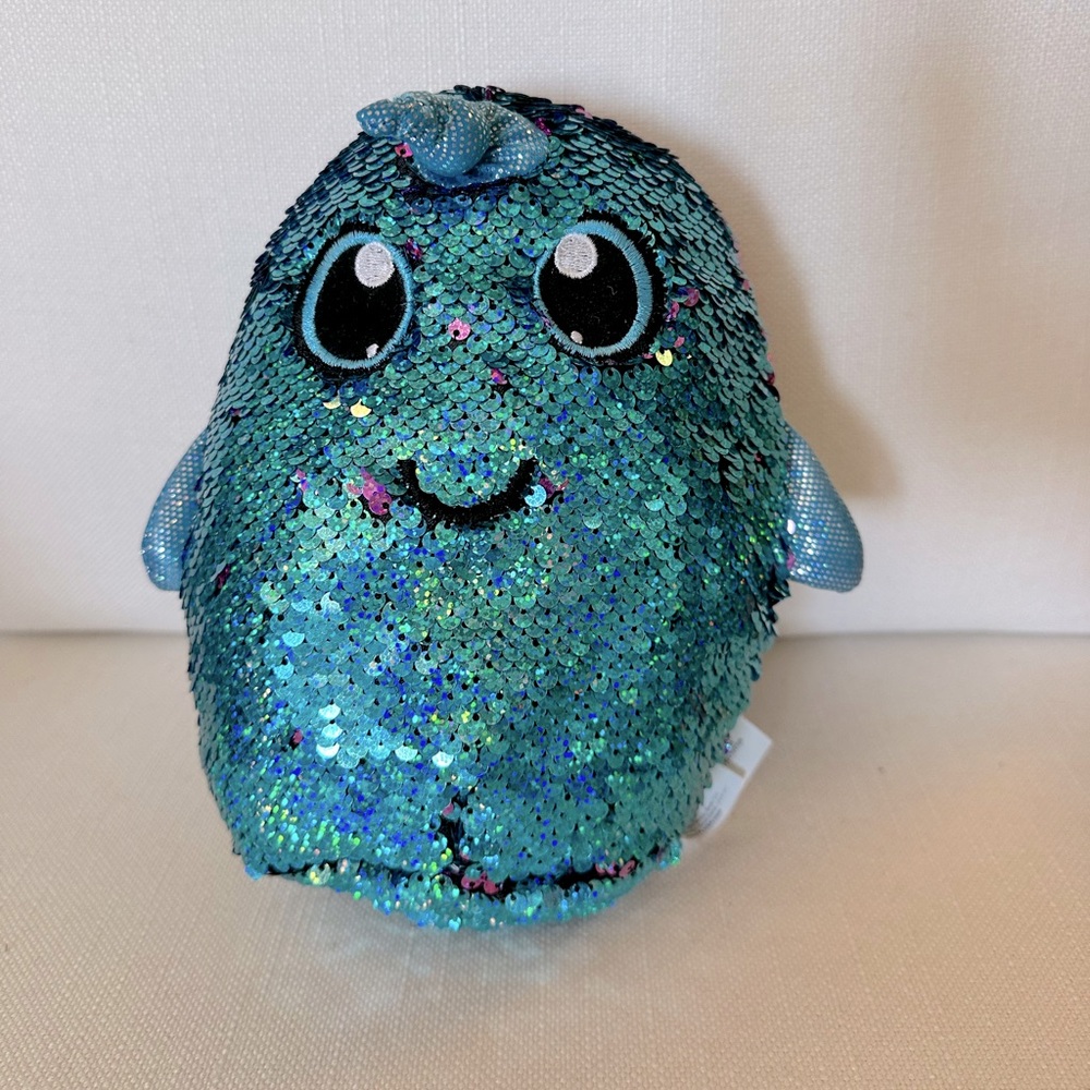 Shimmeez ARLO NARWHAHL 8” Flip Sequins Plush Toy